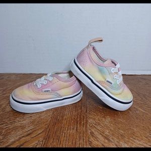 Vans Toddler size3 Rainbow tie dye Slip On Casual Shoes Sneakers 500714.